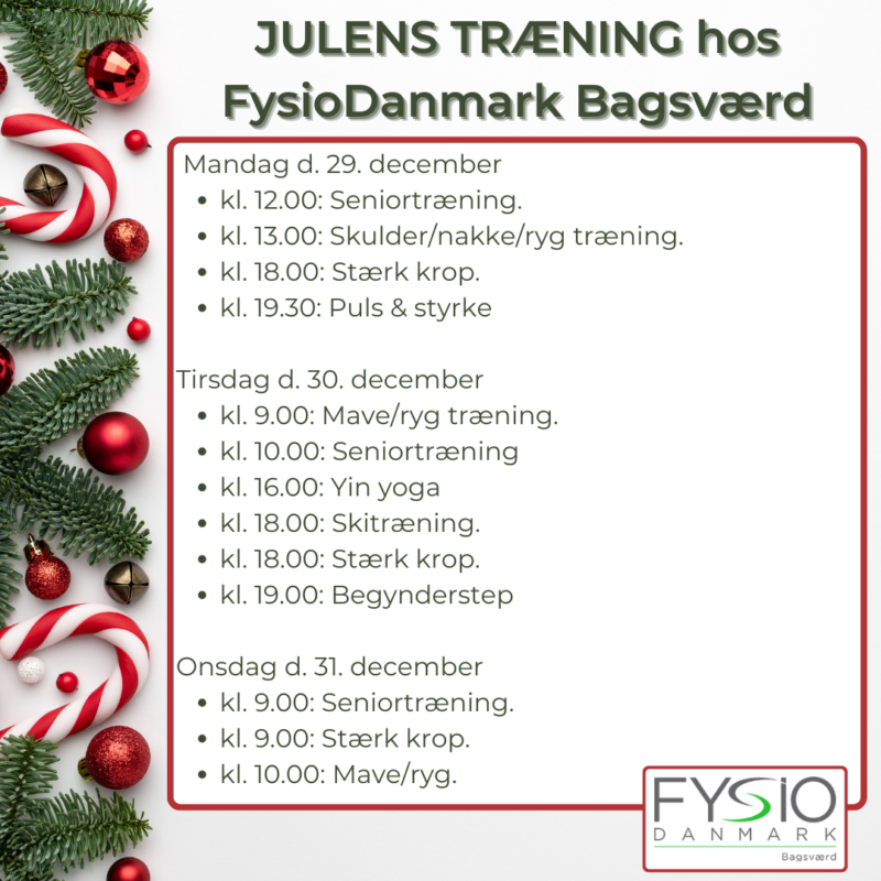 Julens åbningstider 2023 - events